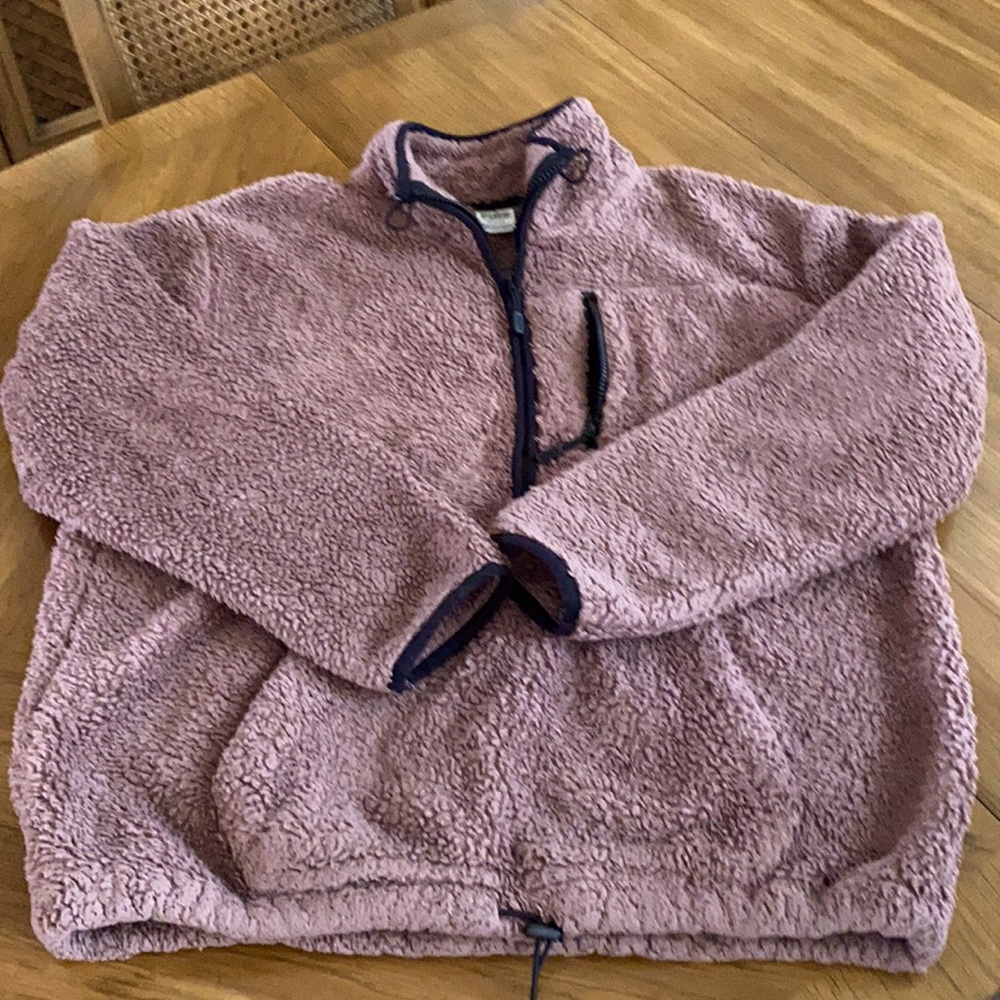 PINK VICTORIA’S SECRET MAUVE SHERPA PULLOVER